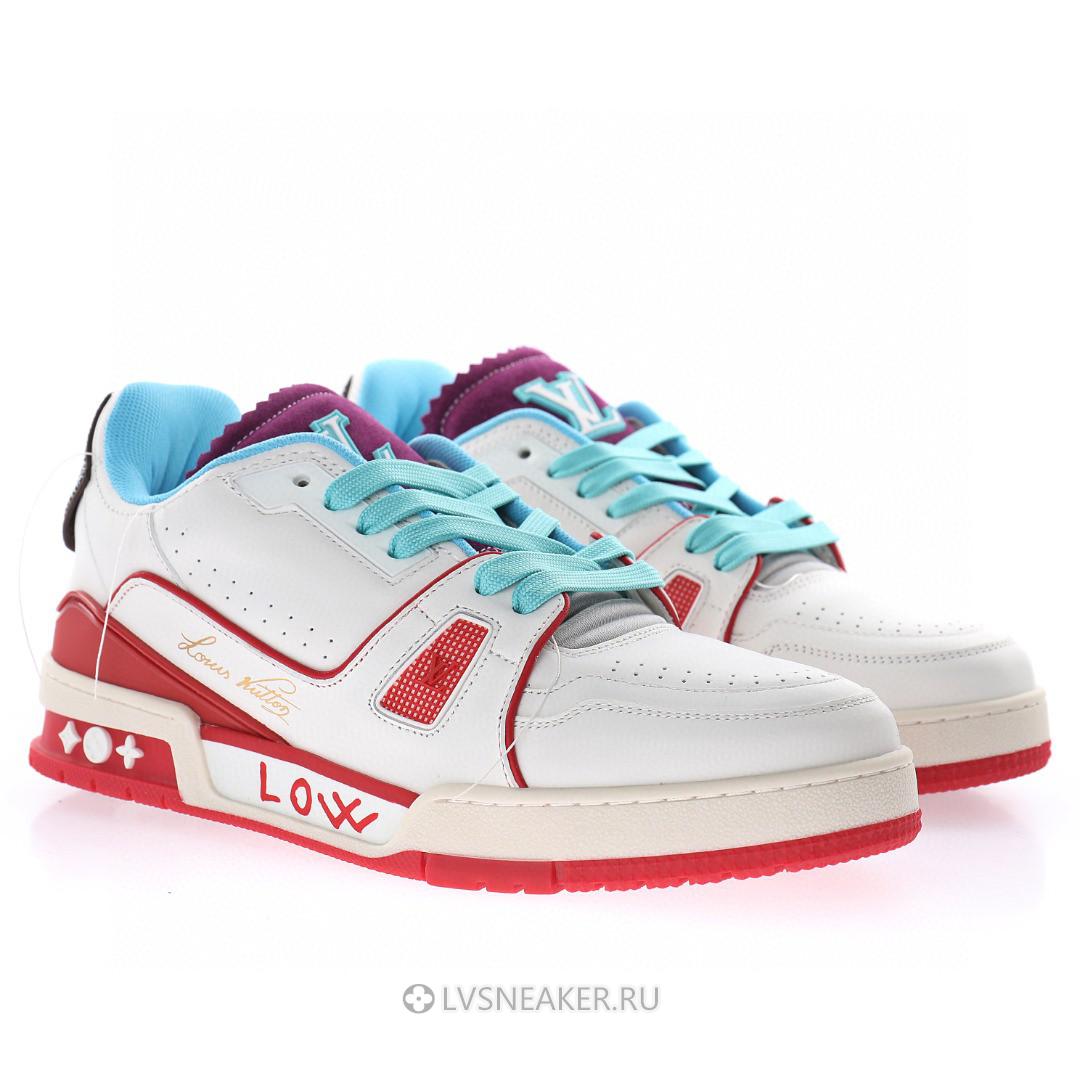 Louis Vuitton LV Trainer "Upcycled White Blue Purple" 1A9DAQ-3 Sneakers