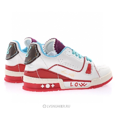 Louis Vuitton LV Trainer "Upcycled White Blue Purple" 1A9DAQ-3 Sneakers