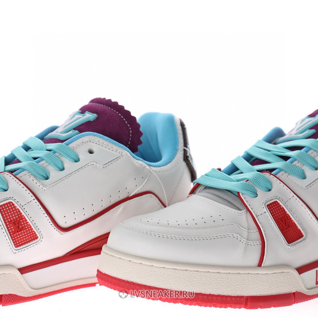 Louis Vuitton LV Trainer "Upcycled White Blue Purple" 1A9DAQ-3 Sneakers