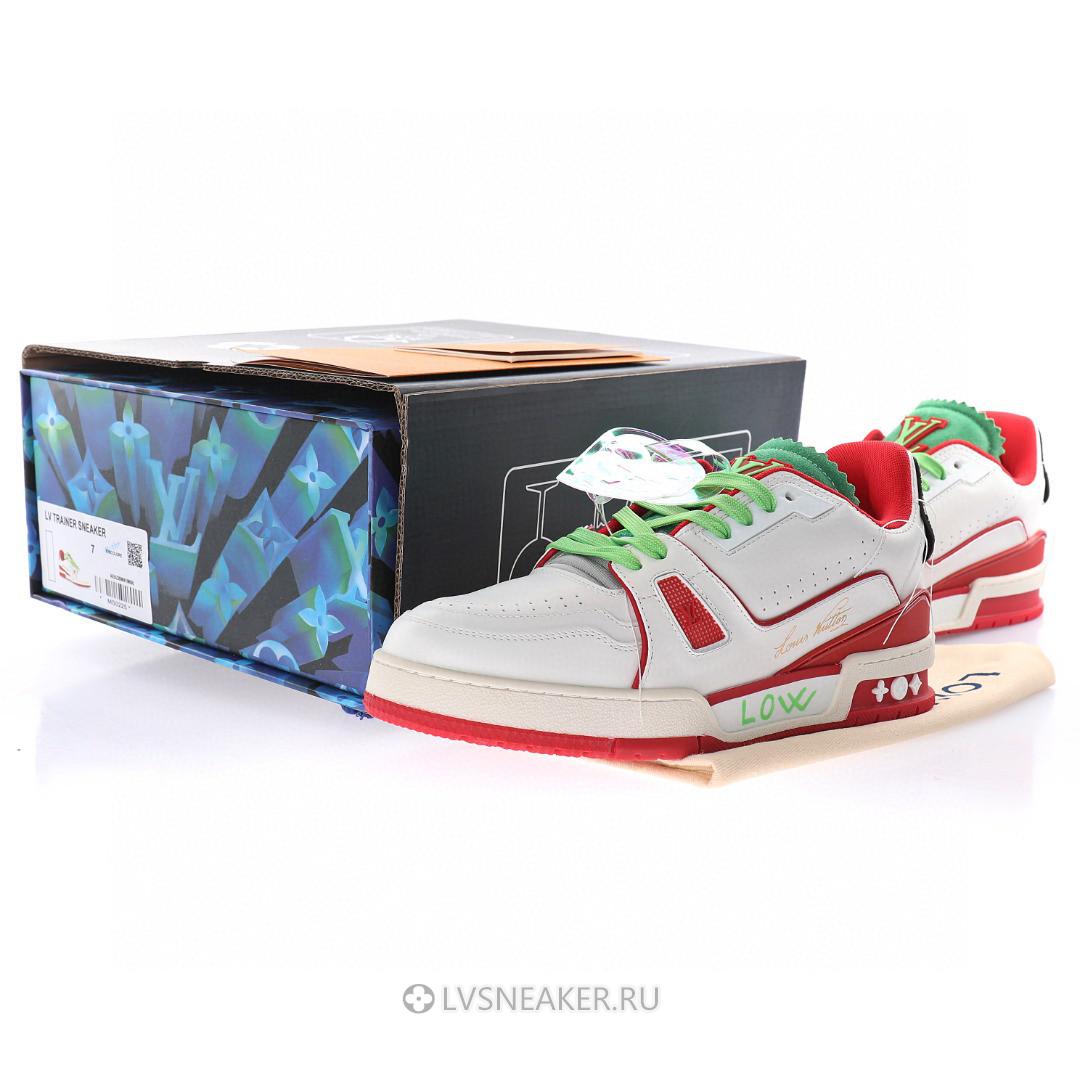 Louis Vuitton LV Trainer "Upcycled White Red Green" 1A9D9N-2 Sneakers