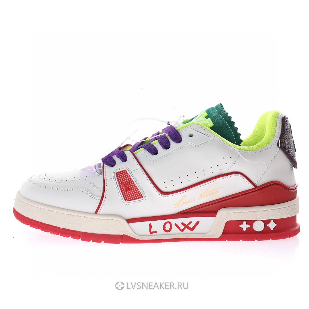Louis Vuitton LV Trainer "Upcycled White Turquoise for China" 1A9D9N Sneakers
