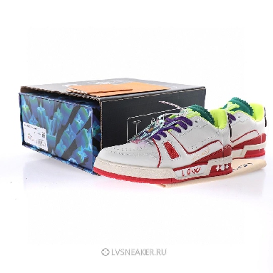 Louis Vuitton LV Trainer "Upcycled White Turquoise for China" 1A9D9N Sneakers