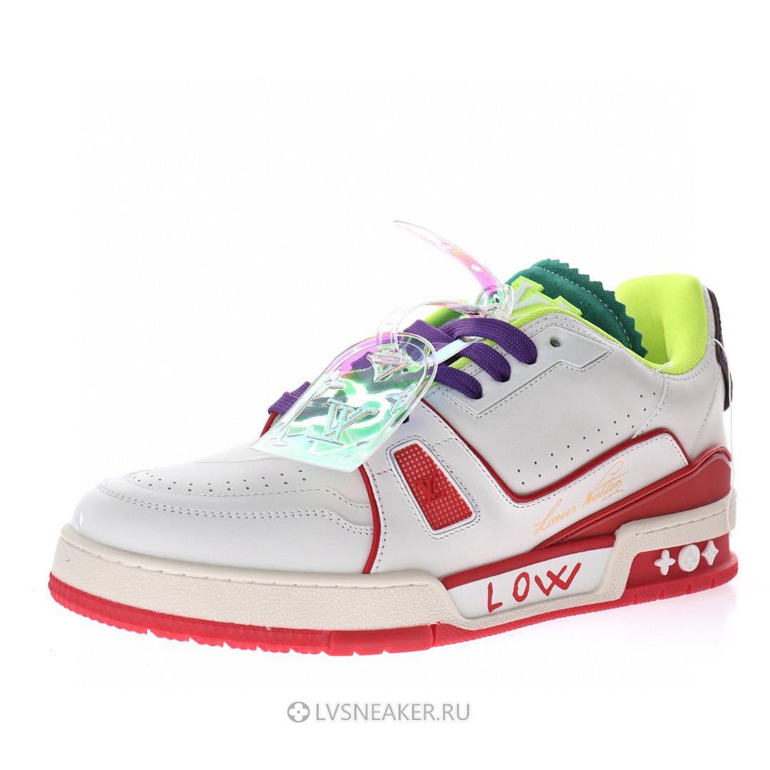 Louis Vuitton LV Trainer "Upcycled White Turquoise for China" 1A9D9N Sneakers