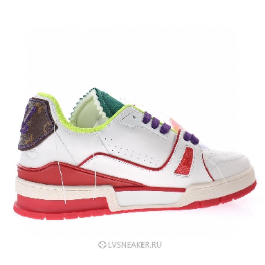 Louis Vuitton LV Trainer "Upcycled White Turquoise for China" 1A9D9N Sneakers