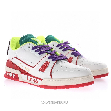 Louis Vuitton LV Trainer "Upcycled White Turquoise for China" 1A9D9N Sneakers