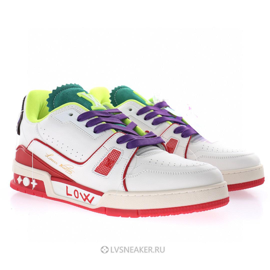Louis Vuitton LV Trainer "Upcycled White Turquoise for China" 1A9D9N Sneakers
