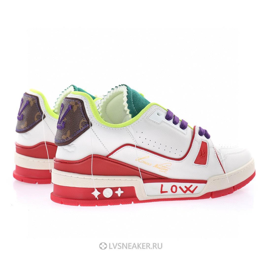 Louis Vuitton LV Trainer "Upcycled White Turquoise for China" 1A9D9N Sneakers