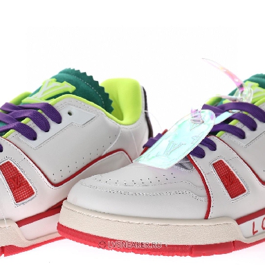 Louis Vuitton LV Trainer "Upcycled White Turquoise for China" 1A9D9N Sneakers