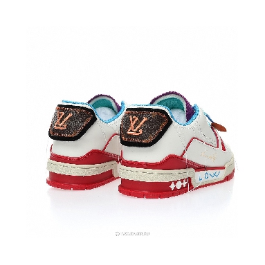 Louis Vuitton LV Trainer "Upcycled White Blue Purple for China" 1A9DAQ Sneakers