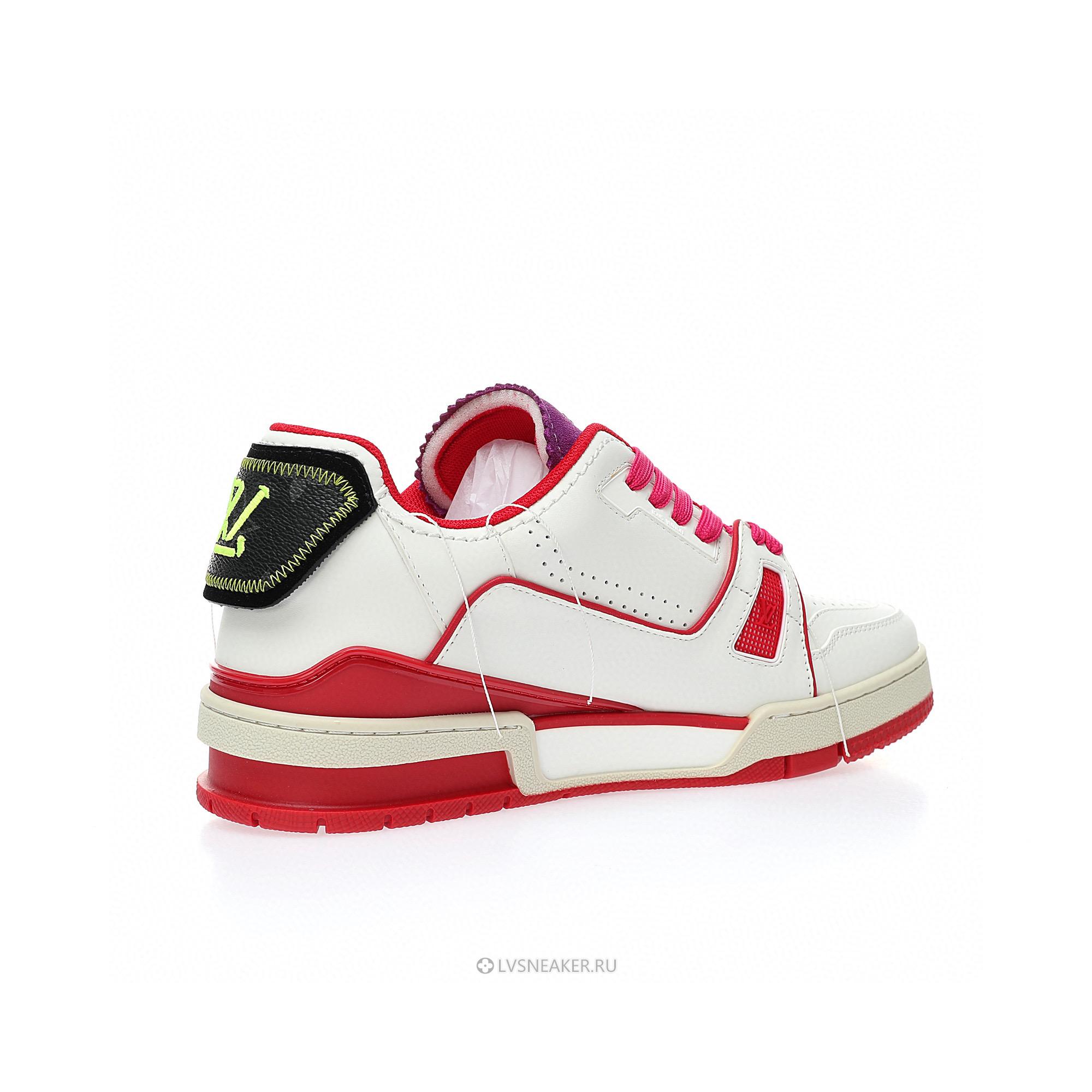 Louis Vuitton LV Trainer "Upcycled White Red Purple for Sydney" 1A9DA5 Sneakers