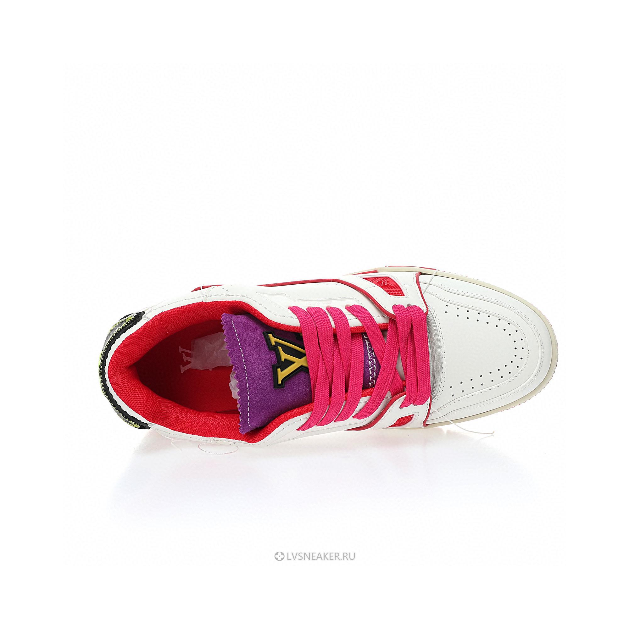 Louis Vuitton LV Trainer "Upcycled White Red Purple for Sydney" 1A9DA5 Sneakers