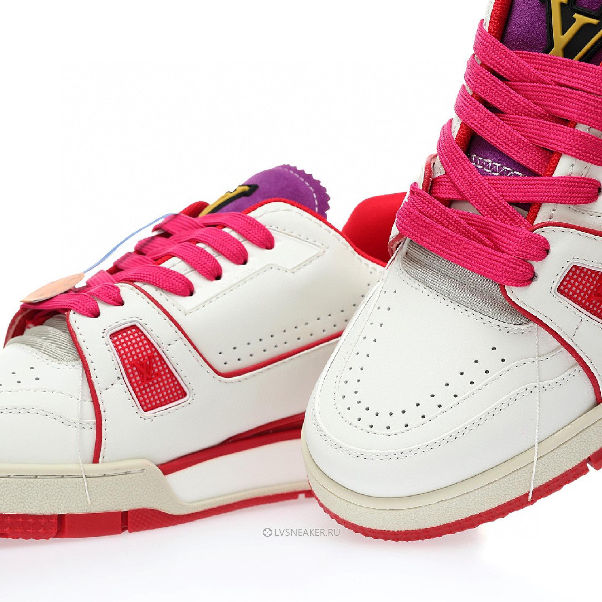 Louis Vuitton LV Trainer "Upcycled White Red Purple for Sydney" 1A9DA5 Sneakers