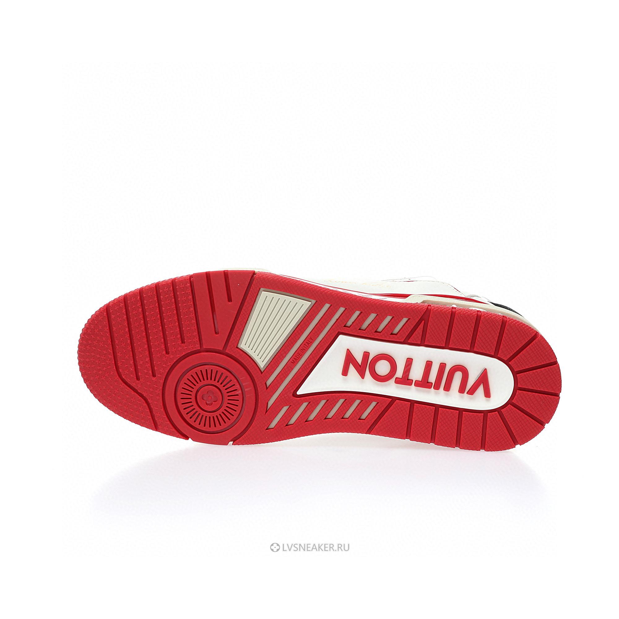 Louis Vuitton LV Trainer "Upcycled White Red Purple for Sydney" 1A9DA5 Sneakers