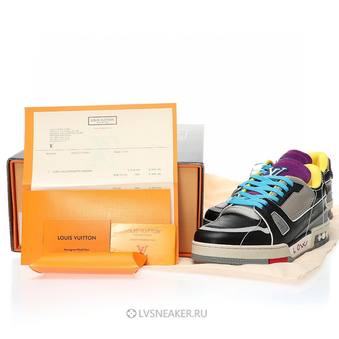 Louis Vuitton LV Trainer "Paris Exclusive Brown" 1AAQ25 Sneakers