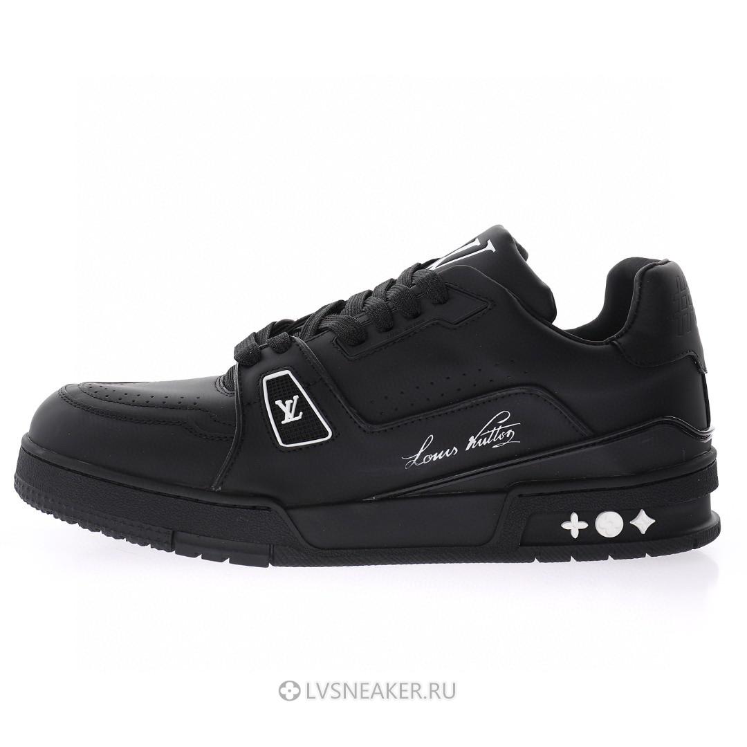 Louis Vuitton LV Trainer "Black Wool" 1A9AFM Sneakers