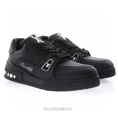 Louis Vuitton LV Trainer "Black Wool" 1A9AFM Sneakers