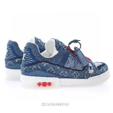 Louis Vuitton LV Trainer "China Exclusive Denim Blue Red" 1A8TSK Sneakers