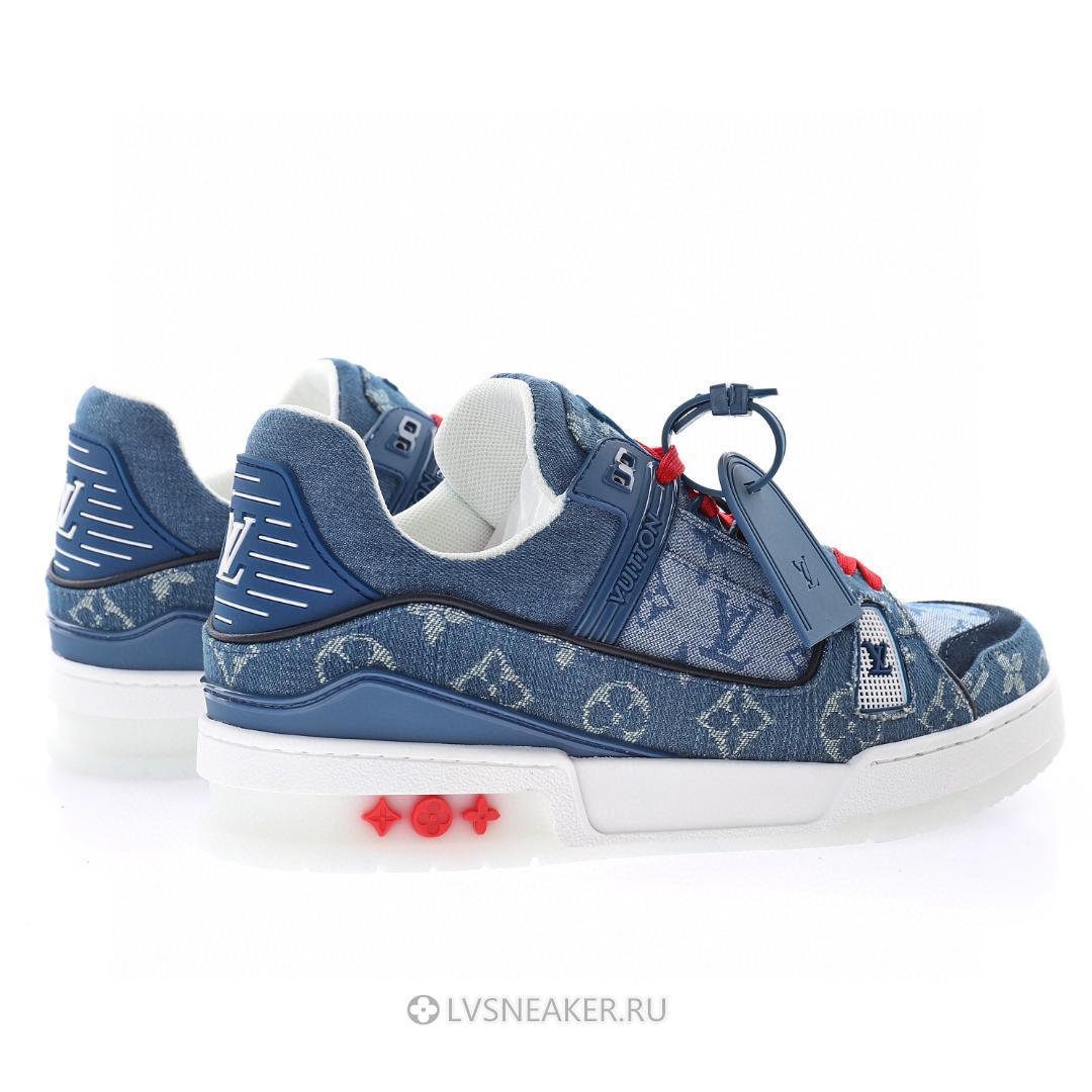 Louis Vuitton LV Trainer "China Exclusive Denim Blue Red" 1A8TSK Sneakers