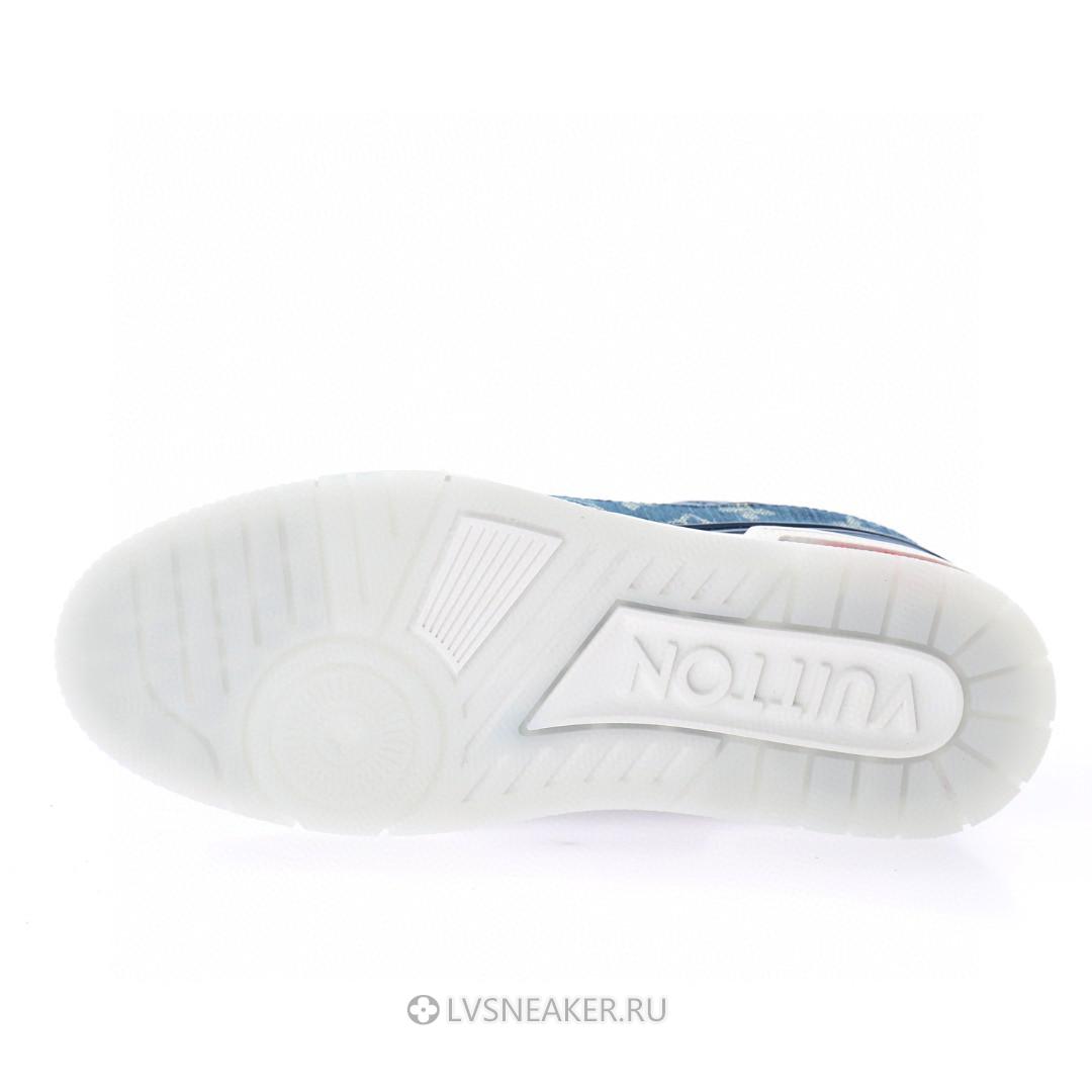 Louis Vuitton LV Trainer "China Exclusive Denim Blue Red" 1A8TSK Sneakers