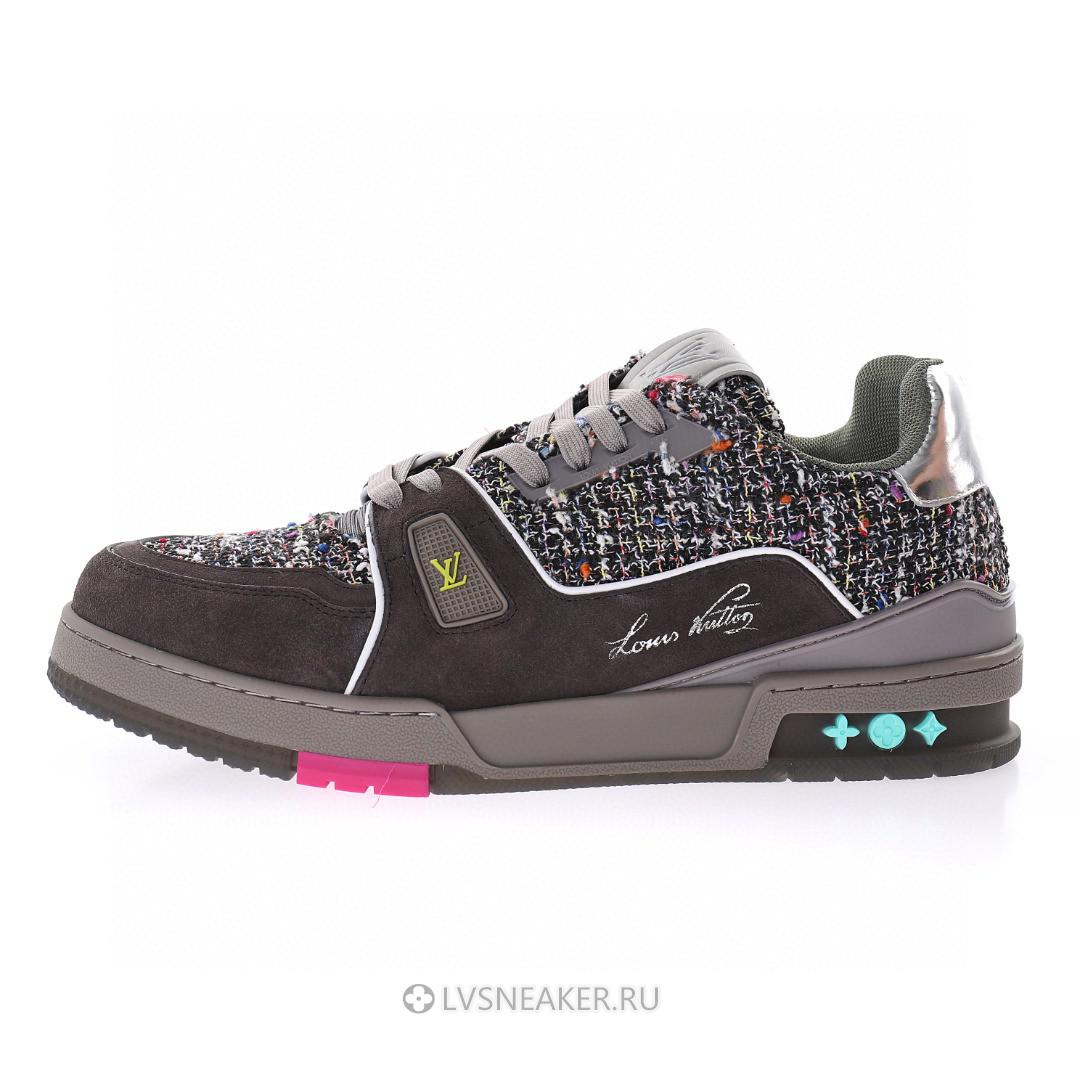 Louis Vuitton LV Trainer "Grey with Colorful Mesh" 1A998B Sneakers