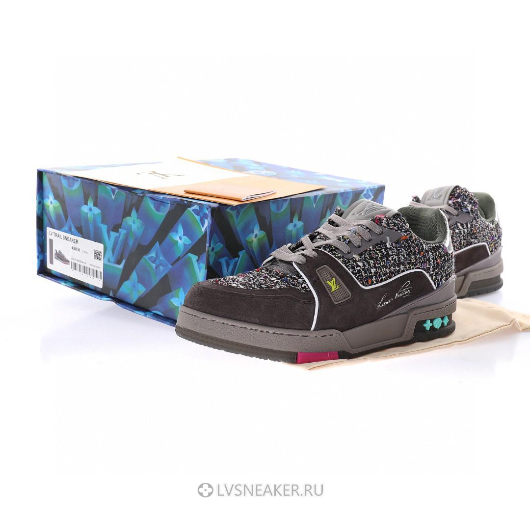 Louis Vuitton LV Trainer "Grey with Colorful Mesh" 1A998B Sneakers