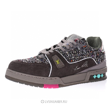 Louis Vuitton LV Trainer "Grey with Colorful Mesh" 1A998B Sneakers