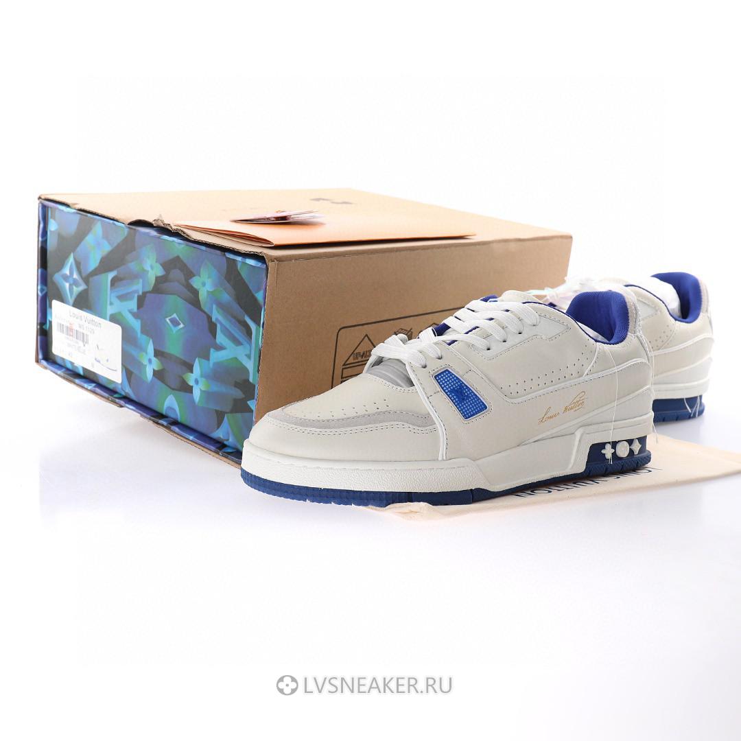Louis Vuitton LV Trainer "White Blue" 1A8SJV-2 Sneakers