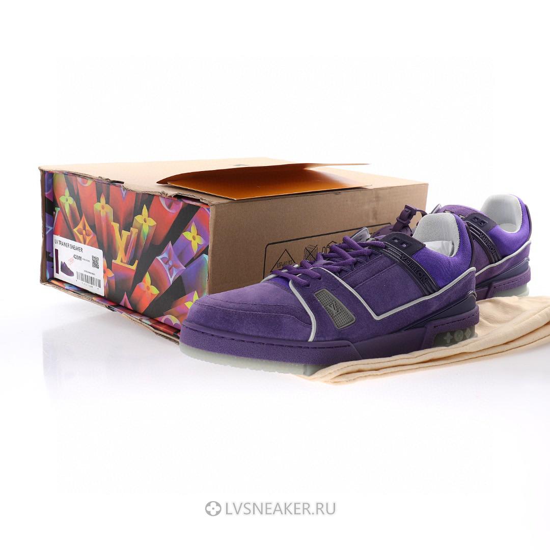Louis Vuitton LV Trainer "Purple Suede" 1ACR24-2 Sneakers