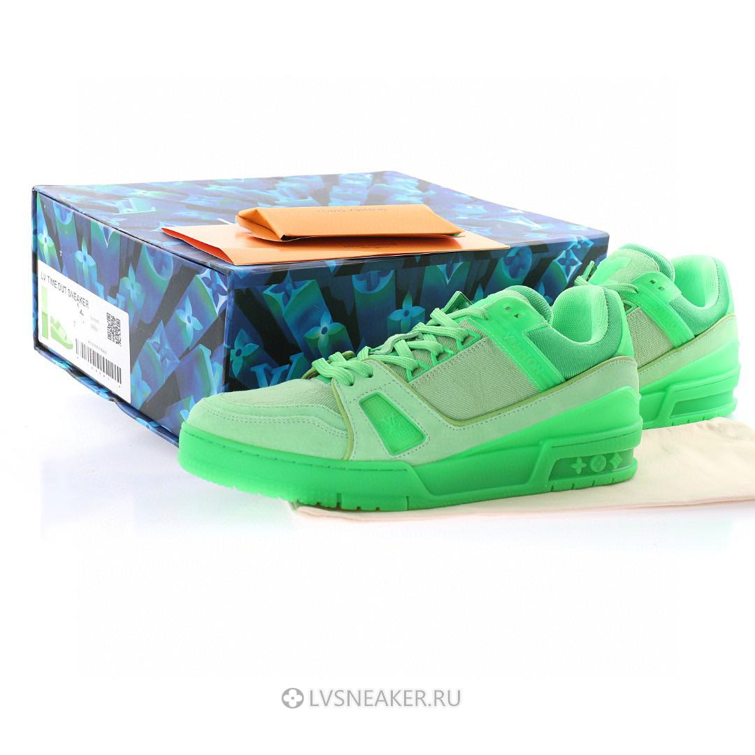 Louis Vuitton LV Trainer "Fluorescent Green" 1A8KDA-2 Sneakers