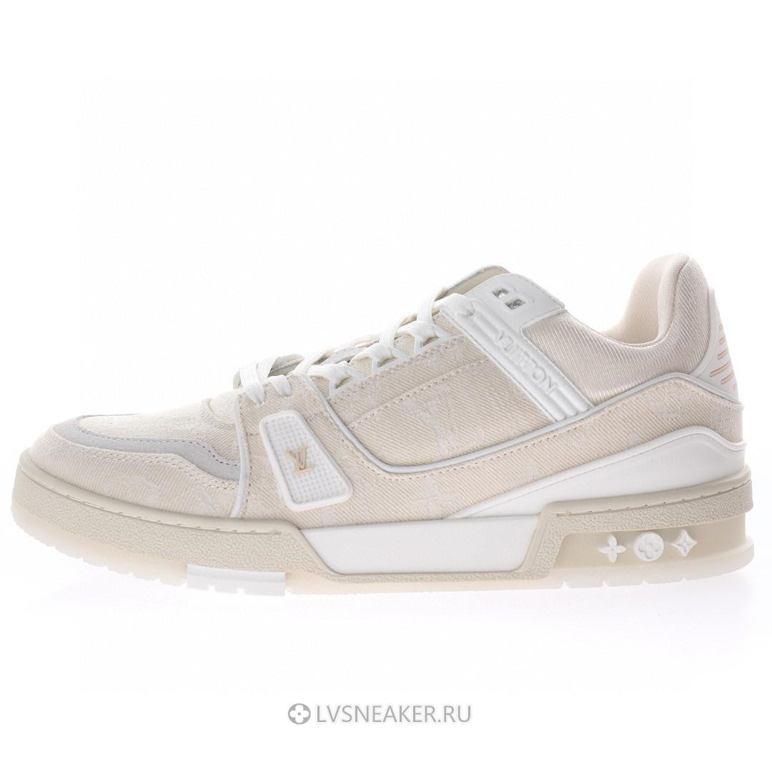 Louis Vuitton LV Trainer "Beige Monogram Demin" 1A8Z4W-2 Sneakers