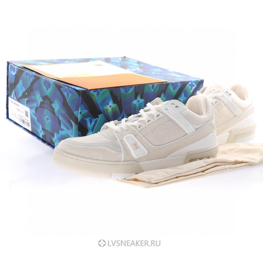 Louis Vuitton LV Trainer "Beige Monogram Demin" 1A8Z4W-2 Sneakers