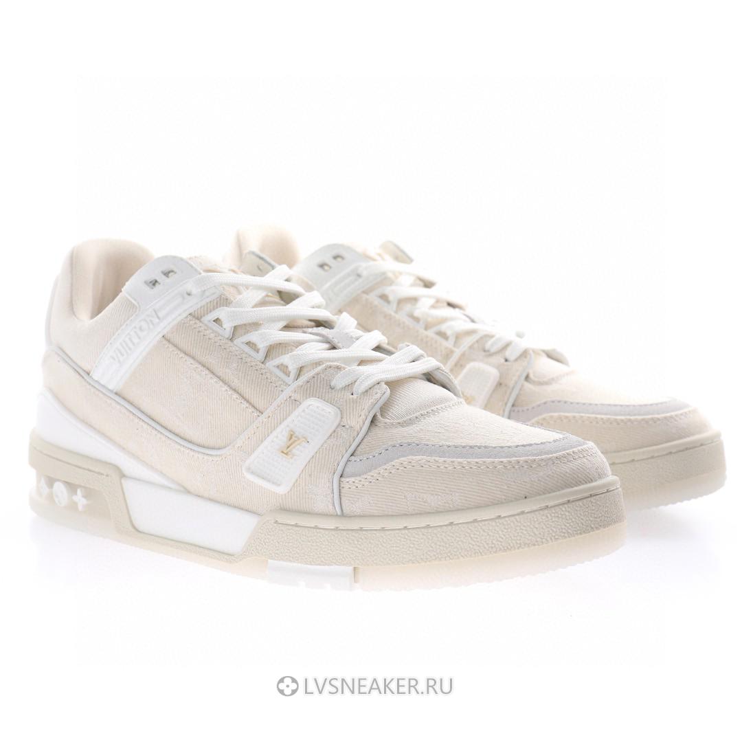 Louis Vuitton LV Trainer "Beige Monogram Demin" 1A8Z4W-2 Sneakers