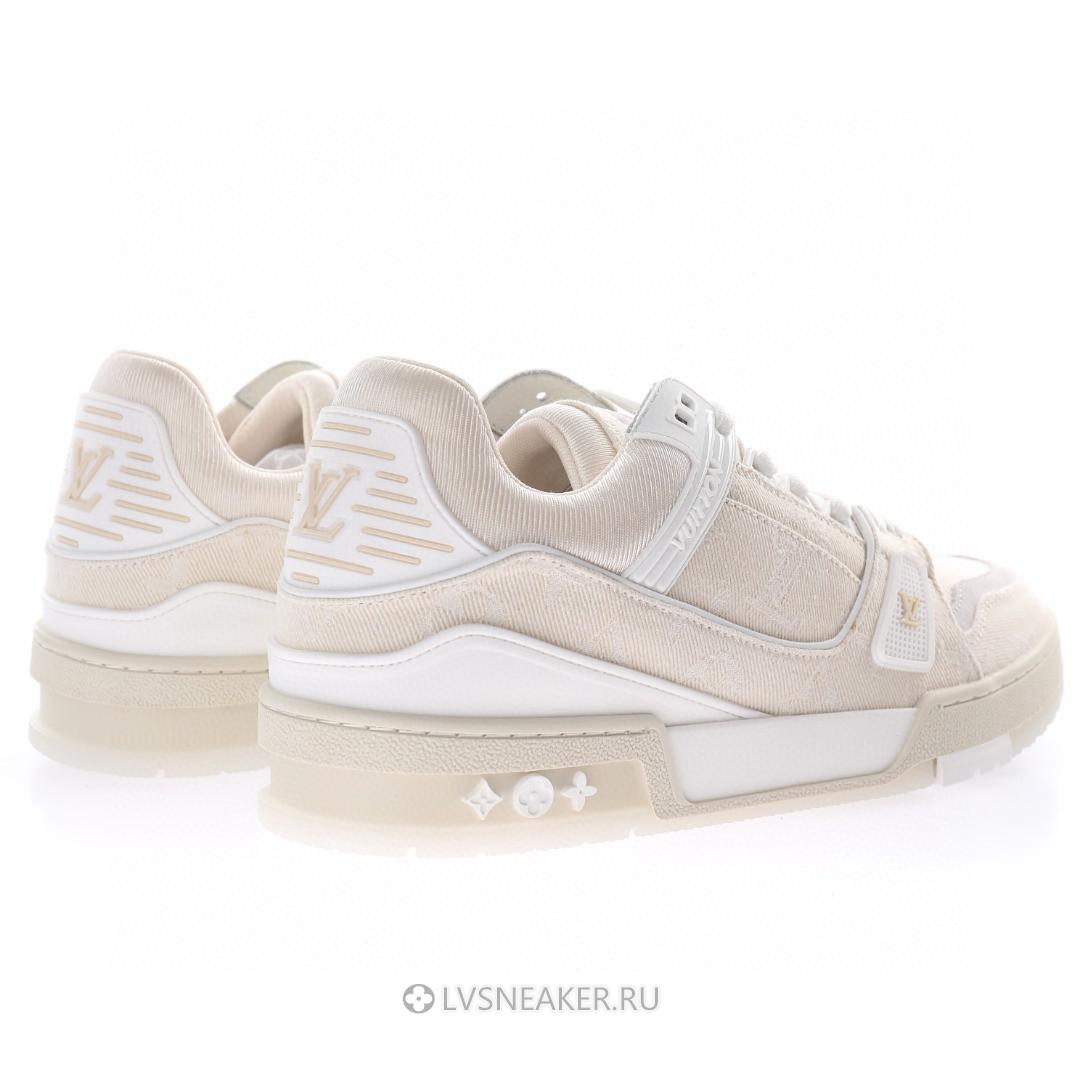 Louis Vuitton LV Trainer "Beige Monogram Demin" 1A8Z4W-2 Sneakers
