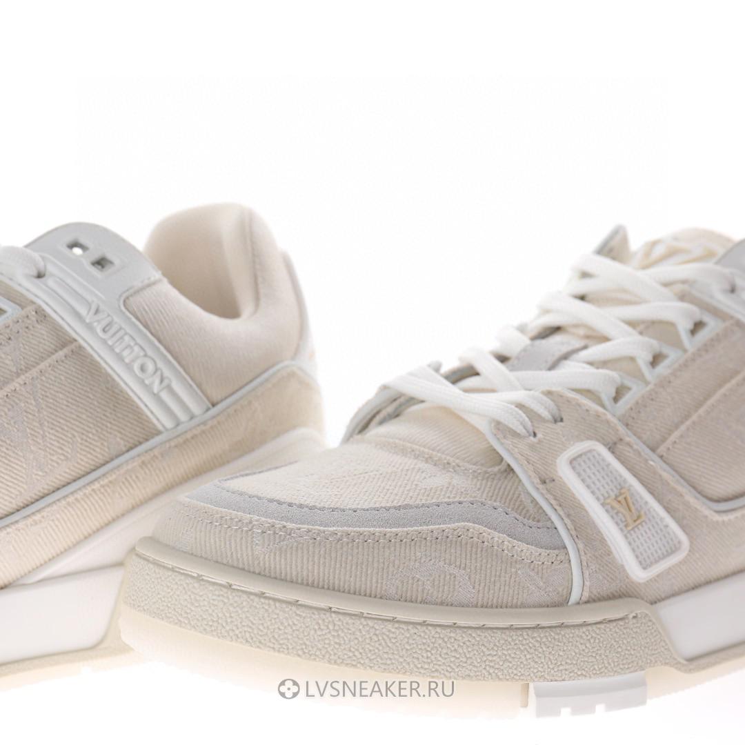 Louis Vuitton LV Trainer "Beige Monogram Demin" 1A8Z4W-2 Sneakers