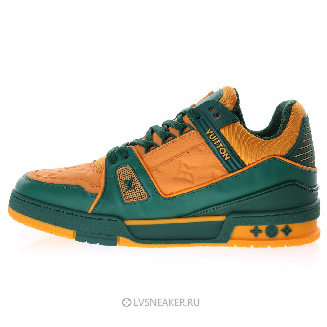 Louis Vuitton LV Trainer "Green Orange Monogram" 1A8WFR Sneakers