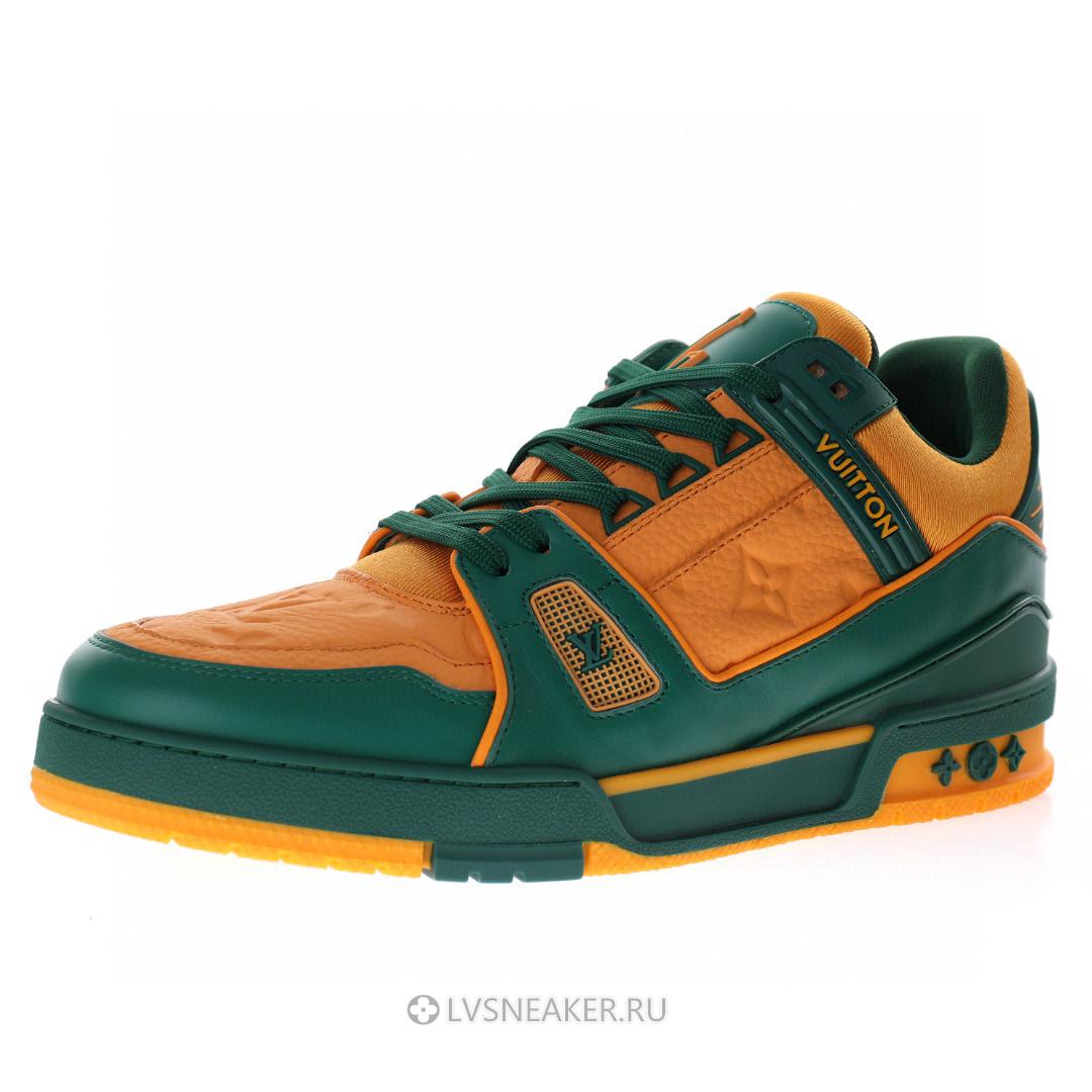 Louis Vuitton LV Trainer "Green Orange Monogram" 1A8WFR Sneakers