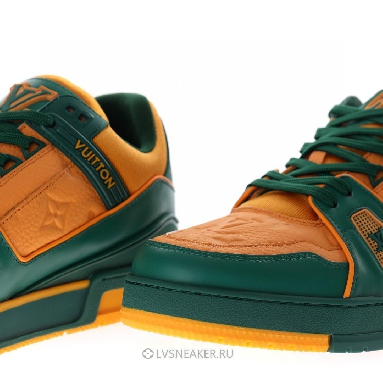 Louis Vuitton LV Trainer "Green Orange Monogram" 1A8WFR Sneakers