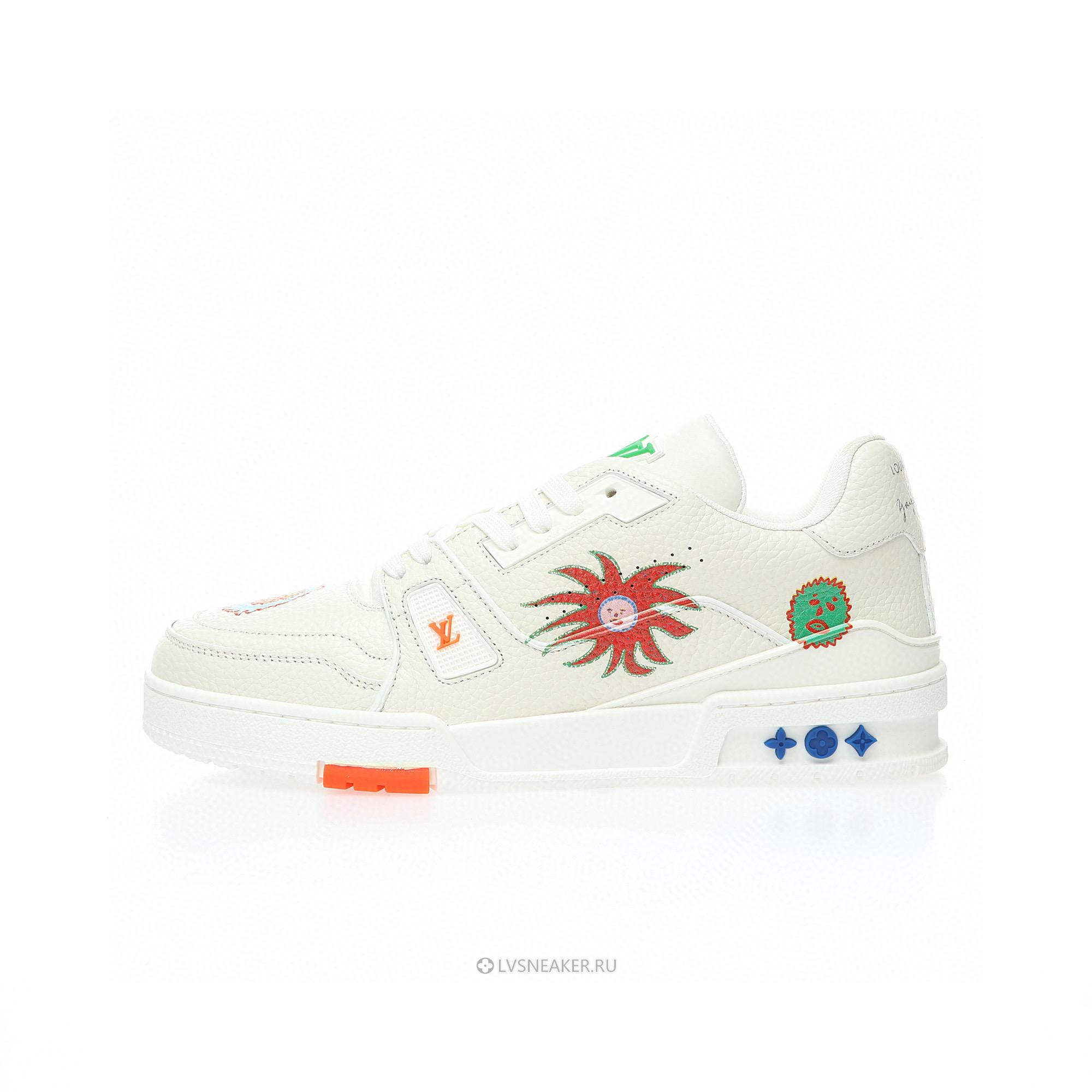 Louis Vuitton LV x Yayoi Kusam Trainer "White Print" 1ABD3G Sneakers