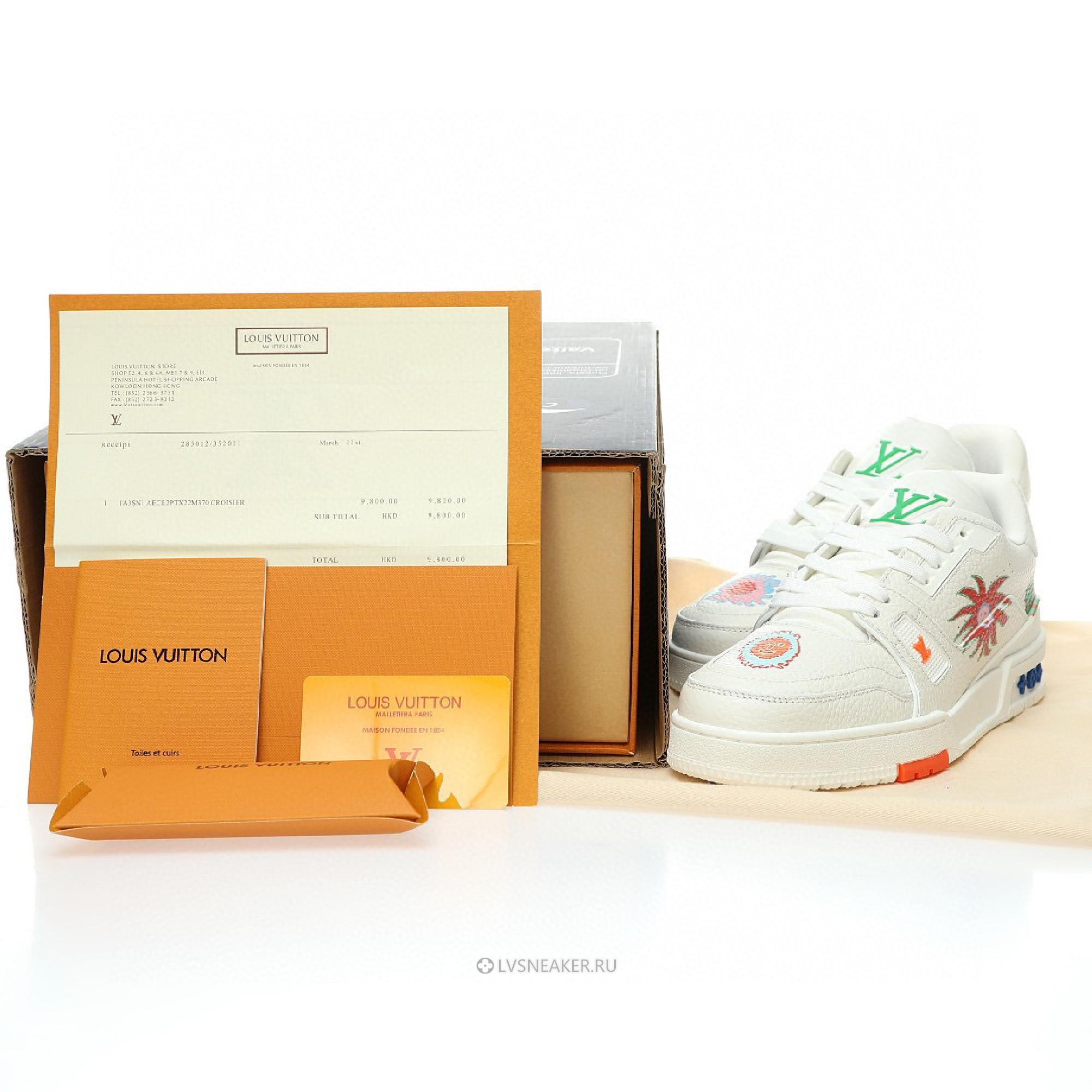 Louis Vuitton LV x Yayoi Kusam Trainer "White Print" 1ABD3G Sneakers