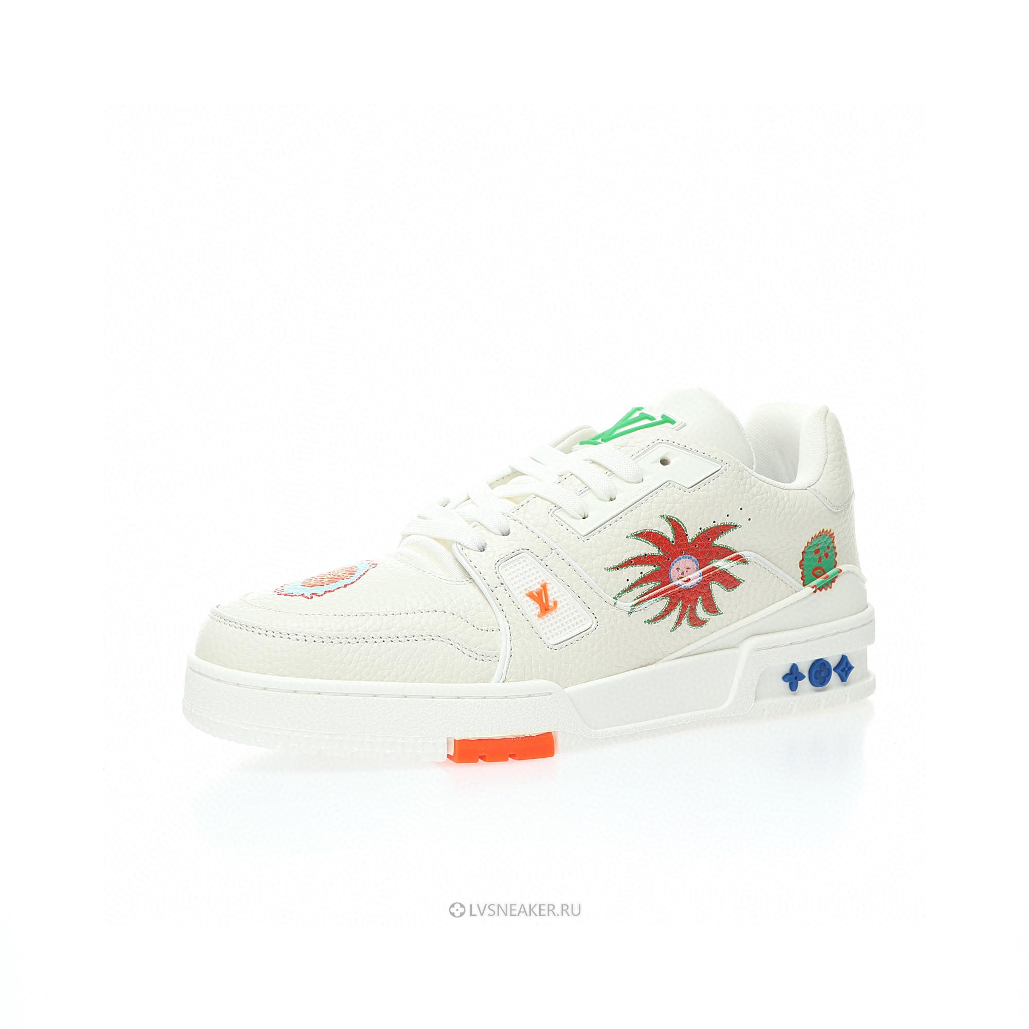 Louis Vuitton LV x Yayoi Kusam Trainer "White Print" 1ABD3G Sneakers