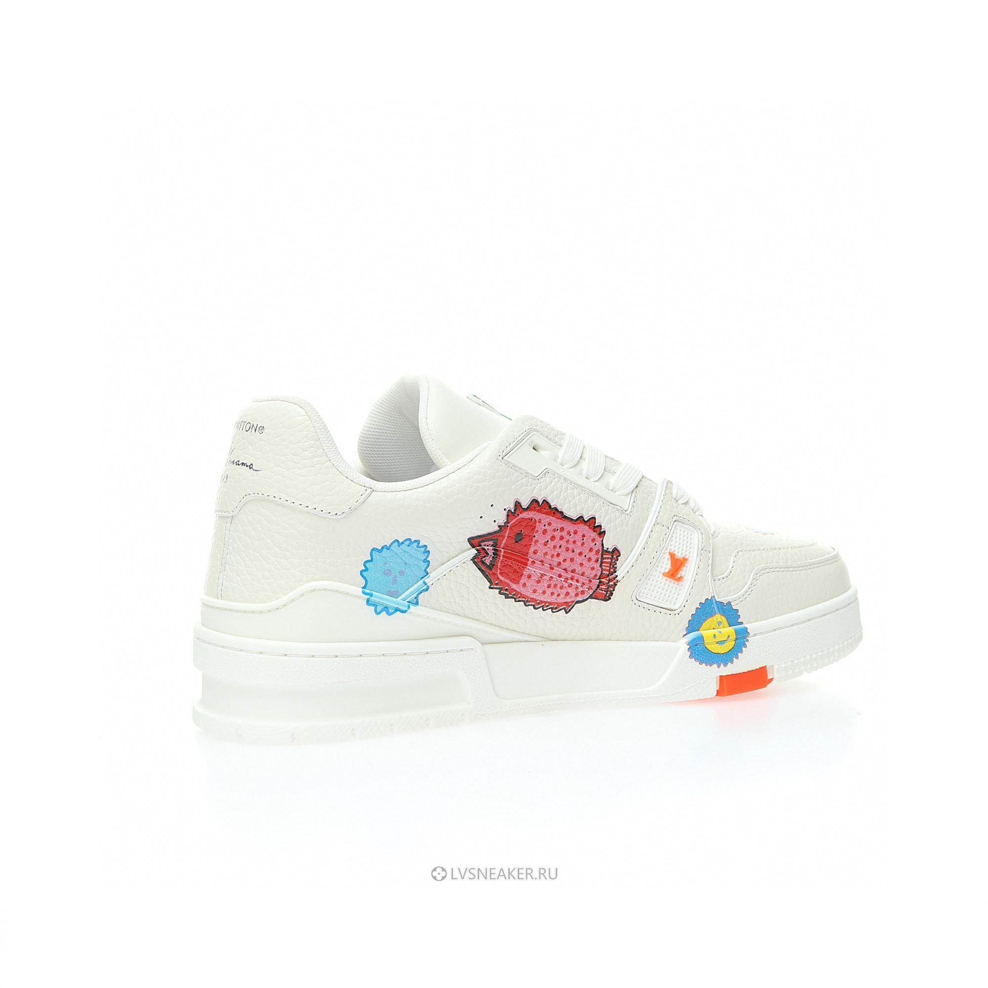 Louis Vuitton LV x Yayoi Kusam Trainer "White Print" 1ABD3G Sneakers