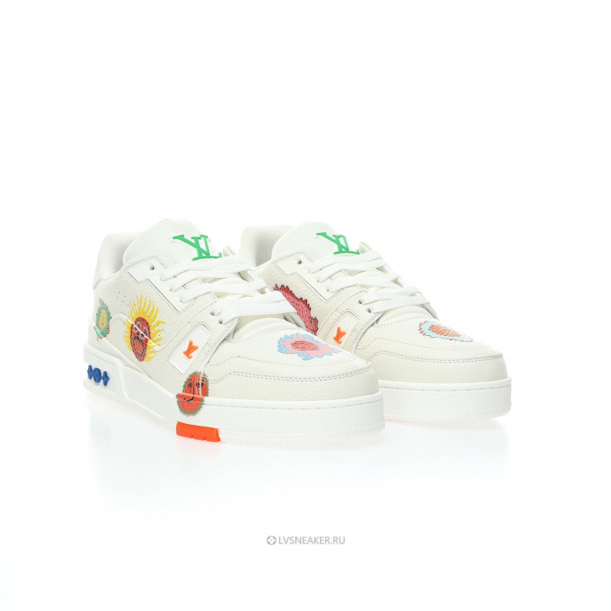 Louis Vuitton LV x Yayoi Kusam Trainer "White Print" 1ABD3G Sneakers