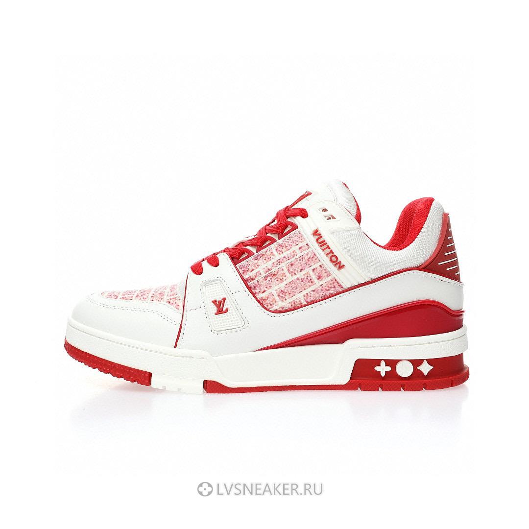 Louis Vuitton LV x LADY PINK Trainer 350 "White Red" 1A9V5M Sneakers