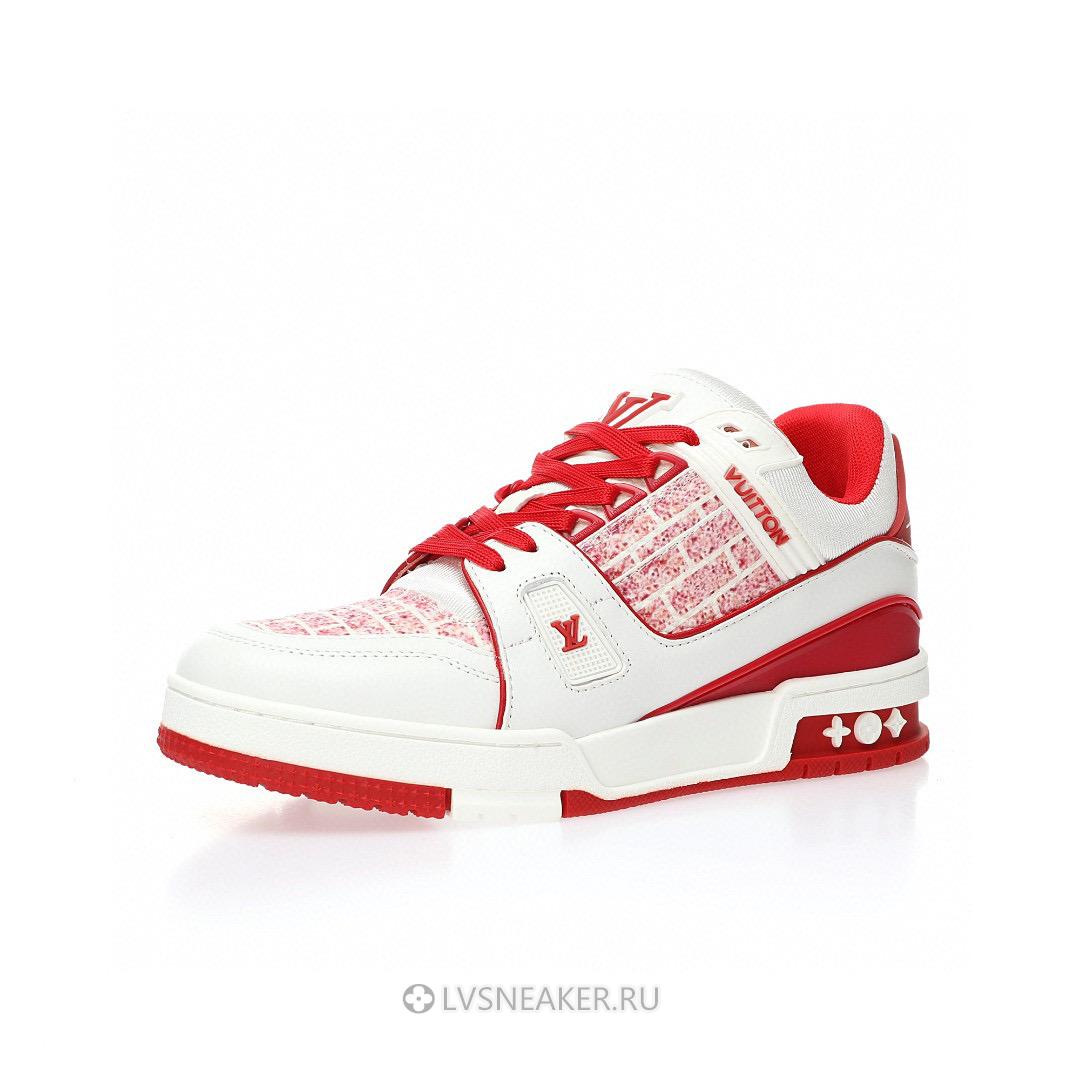 Louis Vuitton LV x LADY PINK Trainer 350 "White Red" 1A9V5M Sneakers