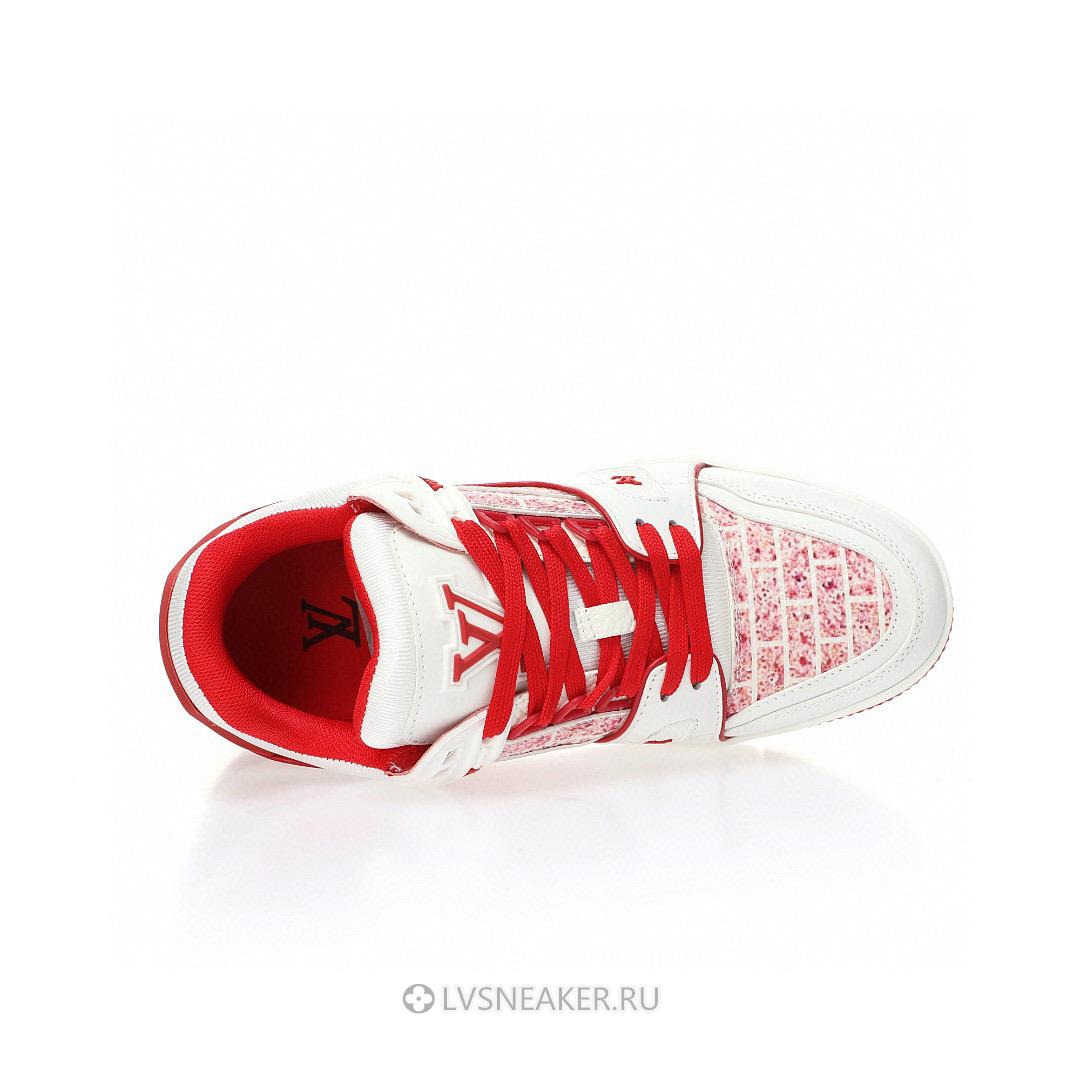 Louis Vuitton LV x LADY PINK Trainer 350 "White Red" 1A9V5M Sneakers