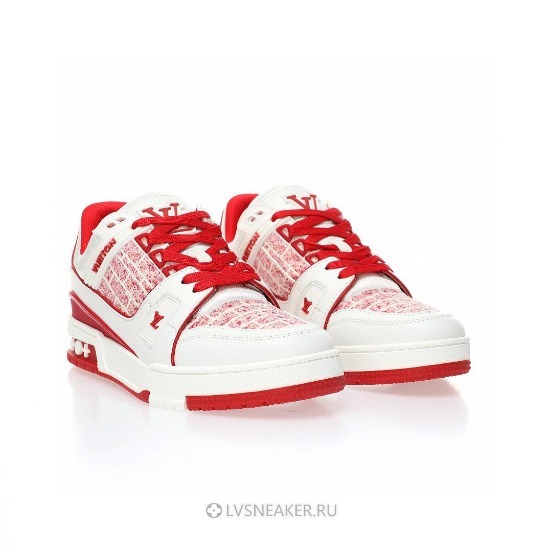 Louis Vuitton LV x LADY PINK Trainer 350 "White Red" 1A9V5M Sneakers