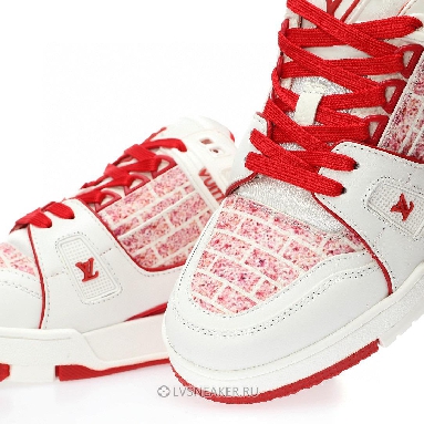 Louis Vuitton LV x LADY PINK Trainer 350 "White Red" 1A9V5M Sneakers