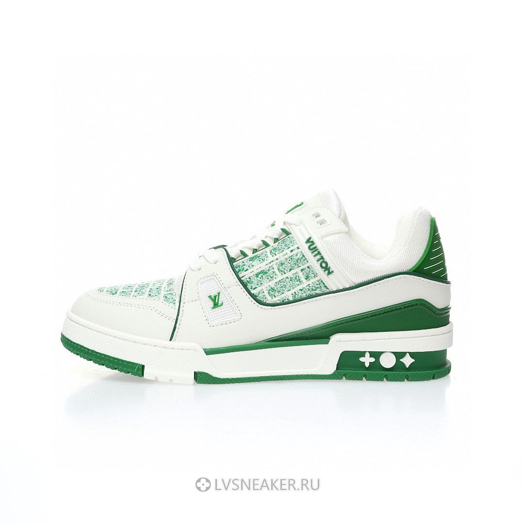 Louis Vuitton LV Trainer "White Green" 1A9V5M-2 Sneakers