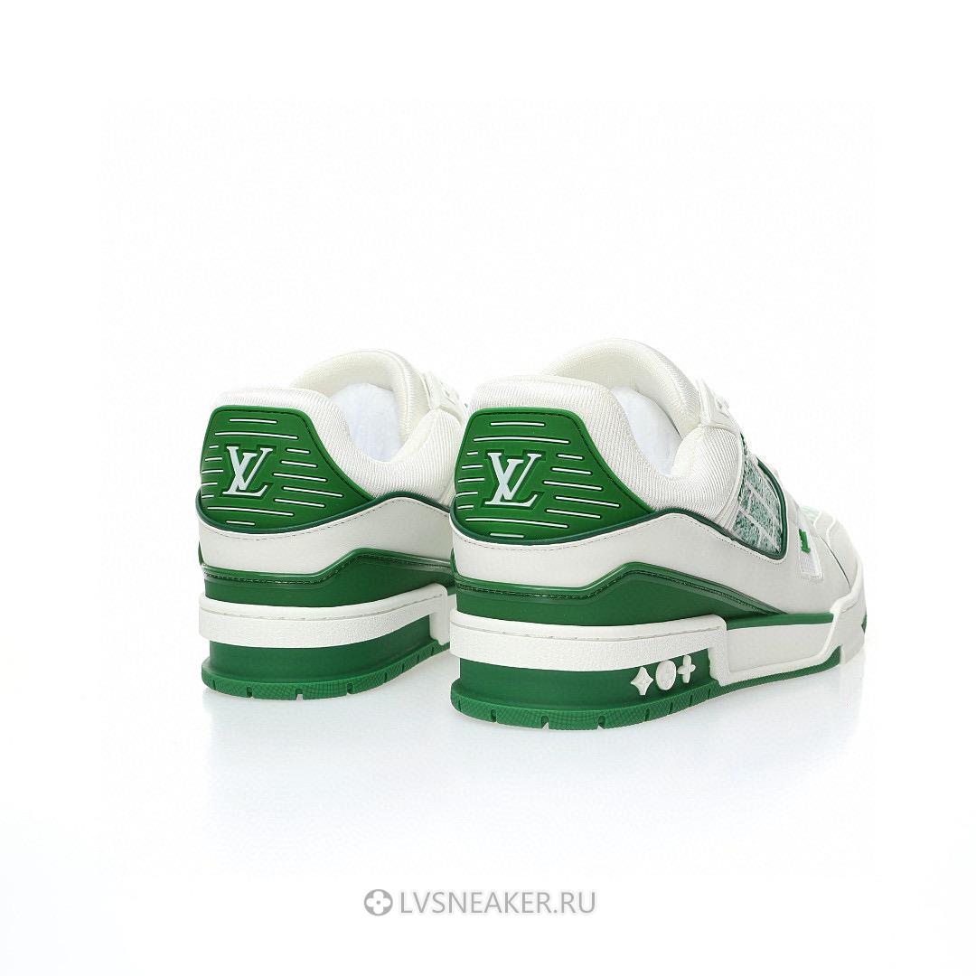 Louis Vuitton LV Trainer "White Green" 1A9V5M-2 Sneakers