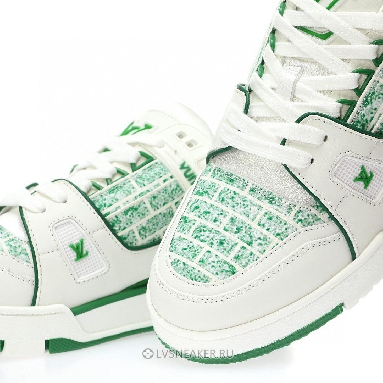 Louis Vuitton LV Trainer "White Green" 1A9V5M-2 Sneakers